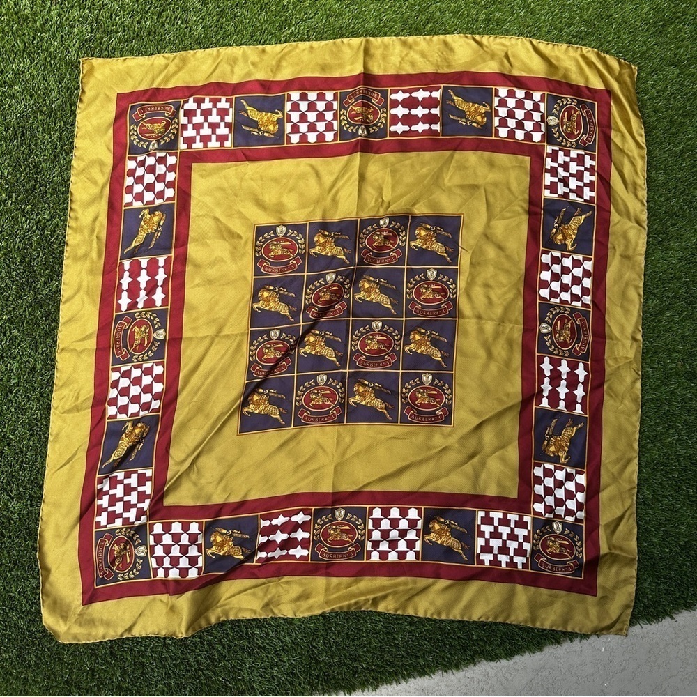 Vintage Burberrys silk scarf